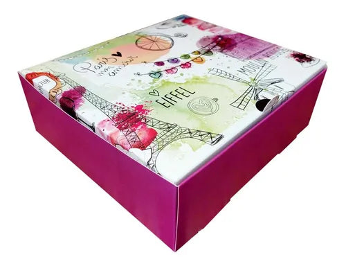 cod: 3130 (50u) CAJA PARA MEDIALAS / FACTURAS MEDIA DOCENA IMPRESA - medida: 20x18x6