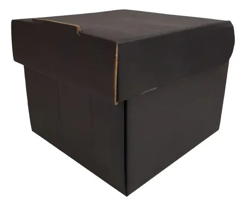 cod: 316 (10u) CAJA 12X12X10 CUBO NEGRO CORRUGADO AUTOARMABLE (10U) COD: 316 - medida: 12x12x10