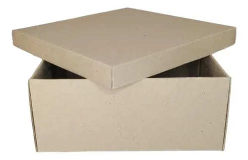cod: 4255 (50u) CAJA PARA ZAPATO/ ZAPATILLA  TAPA / BASE MARRON - medida: 31x21x12