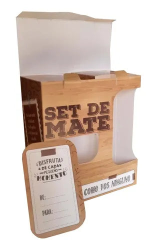 cod: 2174 (50u) CAJA PARA SET DE MATE Y TAG DIA DEL PADRE- IMPRESA - medida: 0x0x0