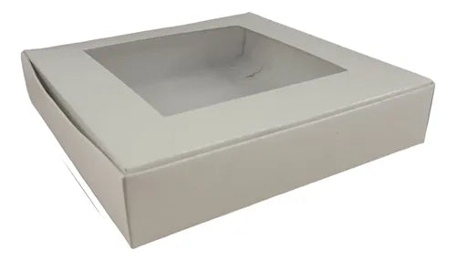 cod: 062 (10u) CAJA 12X12X2.5 BIJOUTERIE BLANCO CARTON VISOR AUTOARMABLE (10U) COD: 062 - medida: 12x12x3