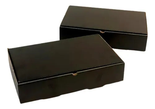 cod: 4174 (50u) CAJAS EMPANADAS MICRO NEGRO/M GRANDE REFORZADA - medida: 30x19x6