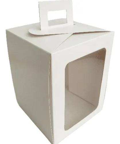 cod: 2973 (1u) CAJA CON VISOR PARA PAN DULCE- MINI TORTA - - medida: 17x13x11