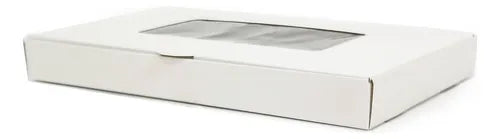 cod: 3966 (10u) CAJA ESTUCHE CON VISOR COOKIES GOLOSINA RAVIOLES  AD - medida: 27.5x18x3