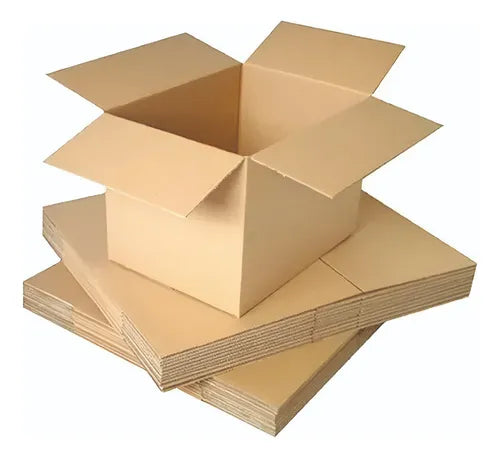 cod: 4584 (10u) CAJA CARTON EMBALAJE  MUDANZA REFORZADA  COLOR MARRÓN CLARO - medida: 50x40x20