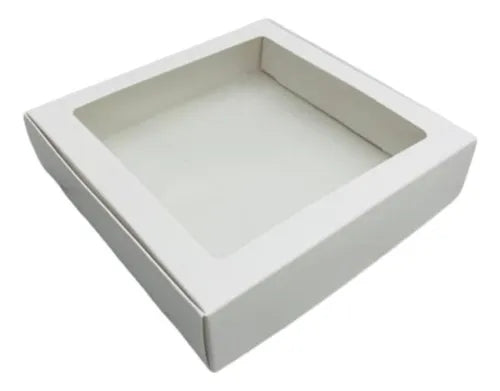 cod: 3090 (1u) CAJA CON VISOR PARA ALFAJORES - SUSHI - MACARON - medida: 19x19x10