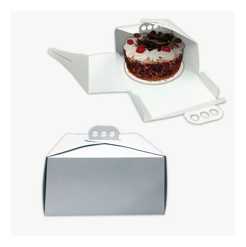 cod: 4208 (50u) CAJAS PARA TORTAS ALTAS GRANDES     C/MANIJA - medida: 30x30x30