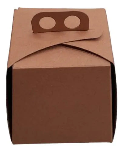 cod: 2573 (25u) CAJAS PARA TORTAS KRAFT  AGING 25 - medida: 10x10x6