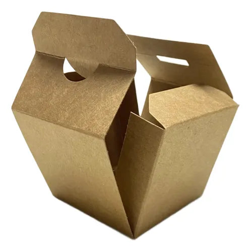 cod: 2467 (100u) CAJA CUBO SORPRESA KRAFT SOUVENIR MACARONS  U - medida: 6x6x6