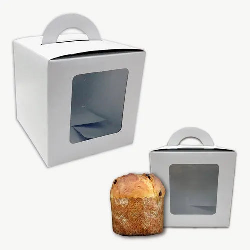 cod: 2400 (50u) CAJAS PARA MINI PAN DULCE  50 C/CA Y VISOR - medida: 0x0x0