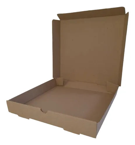 cod: 296 (10u) CAJA 28X28X4 PIZZA CHICA KRAFT CARTON AUTOARMABLE (10U) COD: 296 - medida: 28x28x4.8