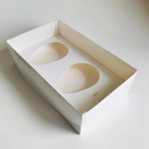 cod: 3697 (10u) CAJA PARA 2 HUEVOS DE PASCUAS O 2 MEDIOS  N - medida: 25x15x7