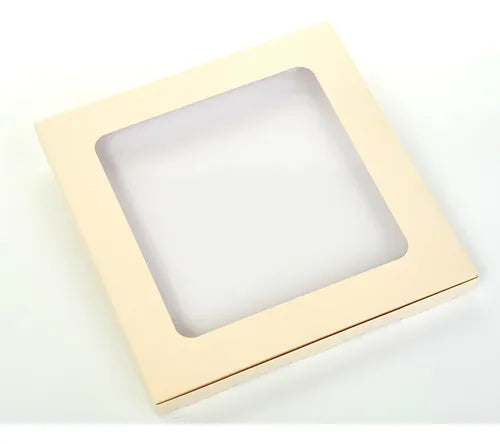 cod: 4061 (25u) CAJA CON VENTANA COOKIES PAÑUELOS PASHMINA 30,5 25U - medida: 30x30x9