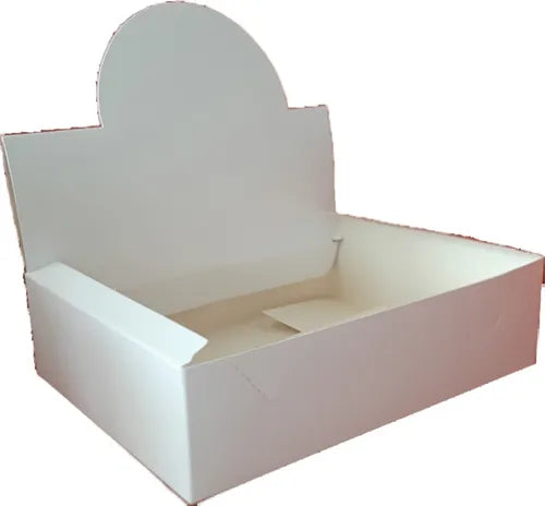 cod: 2187 (25u) CAJA PARA 12 ALFAJORES CON PESTAÑA EXHIBIDORA - BLANCA - medida: 0x0x0