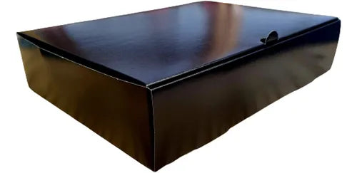 cod: 4029 (50u) CAJA EMPANADAS 1 A DOCENA - TOTAL BLACK - NEGRA - medida: 29x22x6.5