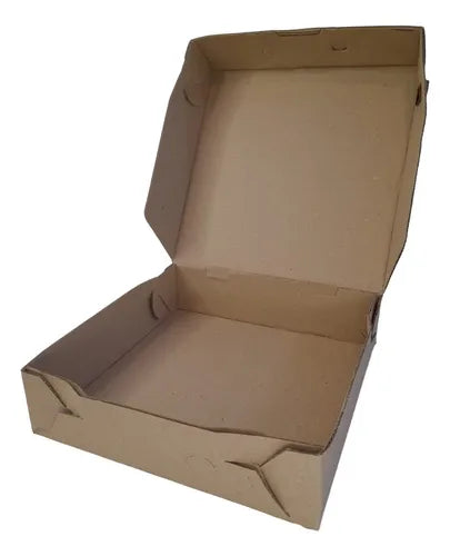 cod: 207 (10u) CAJA 23X23X6 EMPANADA KRAFT CORRUGADO AUTOARMABLE (10U) COD:207 - medida: 23x23x6