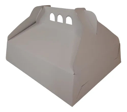 cod: 100 (10u) CAJA BOCADILLOS TR CARTON  MANIJA 26x21x6 - medida: 26x21x6