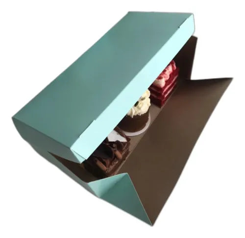 cod: 4058 (50u) CAJA NEGRA CARTÓN DOBLE TORTA LINGOTE  REGALOS NEGRO - medida: 30x14x11
