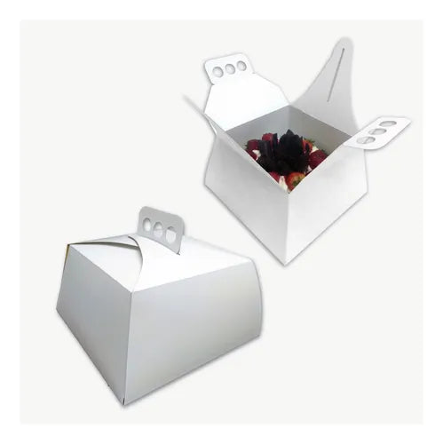 cod: 3389 (100u) CAJAS PARA TORTAS TARTAS      C/MANIJA - medida: 21x21x11