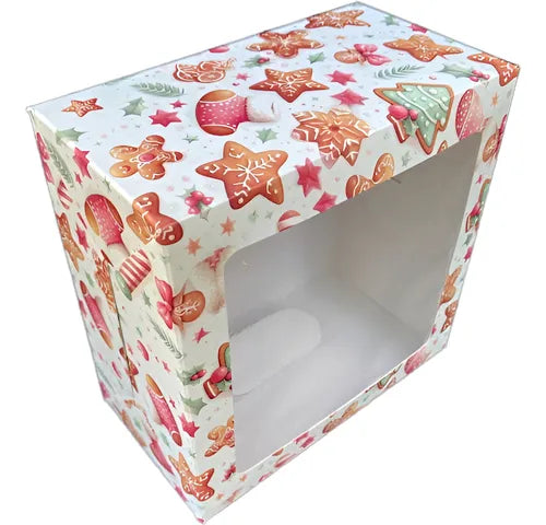 cod: 2828 (10u) CAJAS GALLETITAS REGALOS VELAS NAVIDAD FIESTAS AÑO NUEVO - medida: 15x15x8