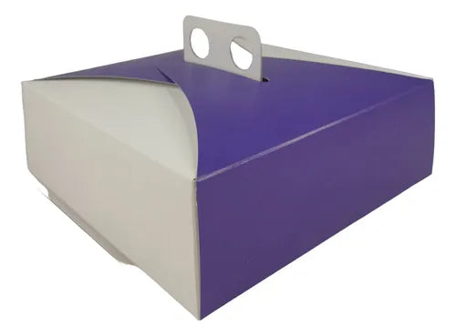 cod: 061 (10u) CAJA 15X15X5 MINI TORTAS COL CARTON MANIJA (10U) COD: 061 - medida: 15x15x3