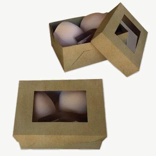 cod: 3510 (100u) CAJA PARA LENCERIA CORSETERIA KRAFT   VENTANA PVC - medida: 22.4x15.4x10