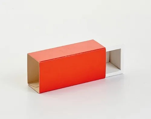 cod: 2507 (50u) CAJA FOSFORERA MINI ROJA C/BLANCO 9,2,4 U - 077RB - medida: 9x3.4x3.2