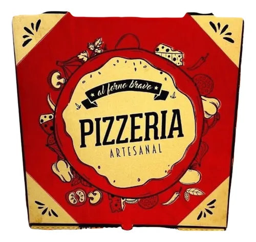 cod: 4344 (150u) CAJAS PIZZA MICRO IMPRESO 2 COL GRANDE   PAQ - medida: 33x33x4