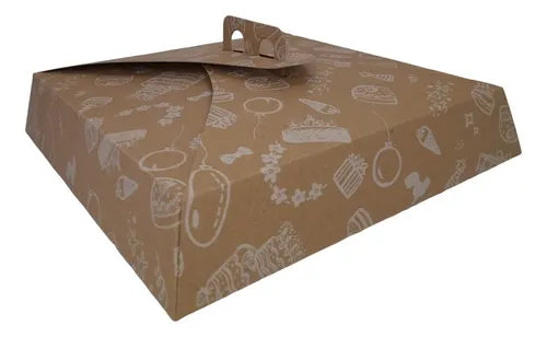 cod: 044 (10u) CAJA 27X27X5 TARTAS TR CARTON MANIJA (10U) COD: 044 - medida: 27x27x5