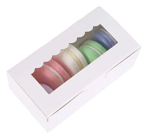 cod: 513 (10u) CAJA MACCARONS PVC 13.5 X 7.5 X 5CM (10U) COD: 513 - medida: 13.5x7.5x5