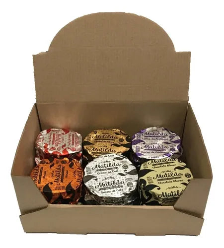 cod: 3363 (50u) CAJAS EXHIBIDORA ALFAJORE GALLETITA BARRITA CHOC 14 EG - medida: 21x14x10