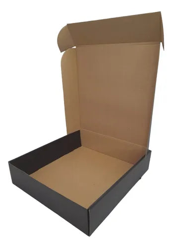 cod: 173 (10u) CAJA 34X31X8 - 4-BOTELLAS NEGRO LAMINADO E-COMMERCE (10U) COD: 173 - medida: 34x31x8
