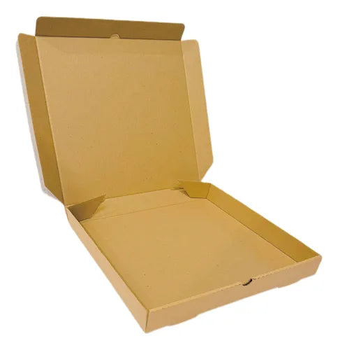 cod: 4345 (200u) CAJA PARA PIZZA GRANDE MICRO 33 MARRON  I - medida: 33x33x4