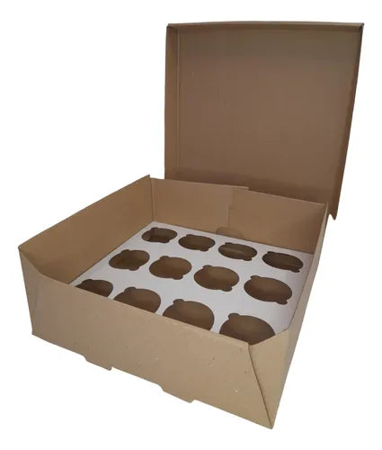 cod: 105 (10u) CAJA CUPCAKES KR CORRUGADO  AUT 30x30x12 - medida: 30x30x12