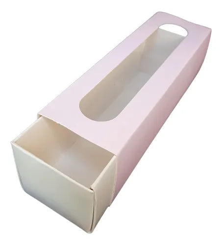 cod: 2911 (10u) CAJA FOSFORERA ROSA 16 ALFAJORES MACARONS C/VISOR 10D - medida: 16x16x5