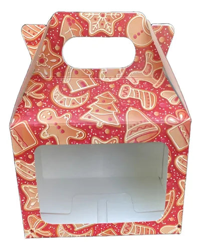 cod: 2767 (10u) CAJAS VALIJA NAVIDAD VISOR  GALLETITAS REGALOS - medida: 13x10x9