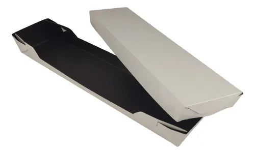 cod: 056 (10u) CAJA 28X6.5X5 REGALOS ALARGADA BLANCO CARTON Base y Tapa (10U) COD: 056 - medida: 28x6.5x5