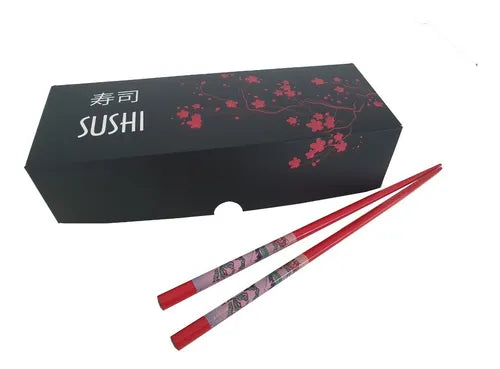 cod: 2423 (100u) CAJA SUSHI NEGRA  50 CHICAS + 50 MEDIANAS LAM INT./EXT - medida: 0x0x0