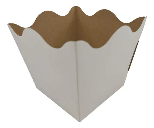 cod: 022 (10u) POTE 8X8X8 SNAKS BLANCO CARTON AUTOARMABLE (10U) COD: 022 - medida: 8x8x8