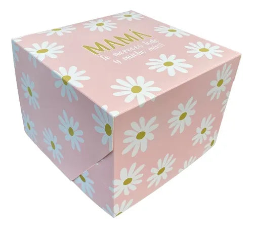 cod: 3173 (10u) CAJA  TORTAS PASTELERÍA DESAYO  MAMA  - MADRE - medida: 20x20x10