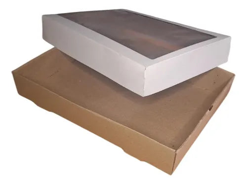 cod: 383 (10u) CAJA Base y Tapa BLANCO ECOMMERCE VISOR 40X28X6 (10U) COD: 383 - medida: 40x28x6