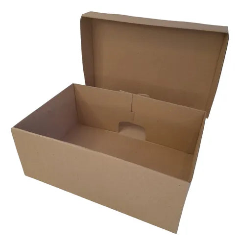 cod: 216 (10u) CAJA ZAPATOS NIÑOS KRAFT CORRUGADO AUTOARMABLE 26X17X10 (10U) COD: 216 - medida: 26x17x10