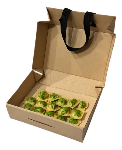 cod: 3249 (50u) CAJA MINI 1/2 PLANCHA RAVIOL DOBLE SORRENTINOS  50. - medida: 20x14x7