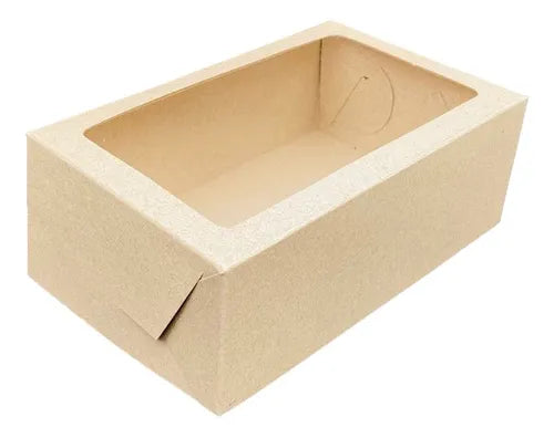 cod: 2959 (10u) CAJA KRAFT   PASTELERIA ALFAJORES CONITOS 18 - medida: 17x13x7