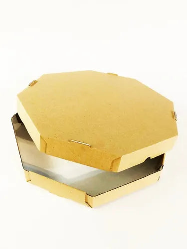 cod: 4349 (100u) CAJAS MICRO M/M PIZZA OCTOGONAL   LISAS - medida: 33x33x15