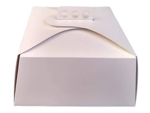 cod: 4089 (10u) CAJA BLANCA MANIJA TORTAS CATERING  PANADERÍA - medida: 30x30x10