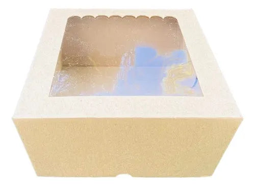 cod: 3081 (10u) CAJA MICROCORRUGADO MINI DESAYO  C/VISOR - medida: 19x19x10