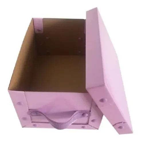cod: 4472 (1u) CAJA BAULERA LILA ORGANIZADORA MEDIANA - medida: 39x30x18