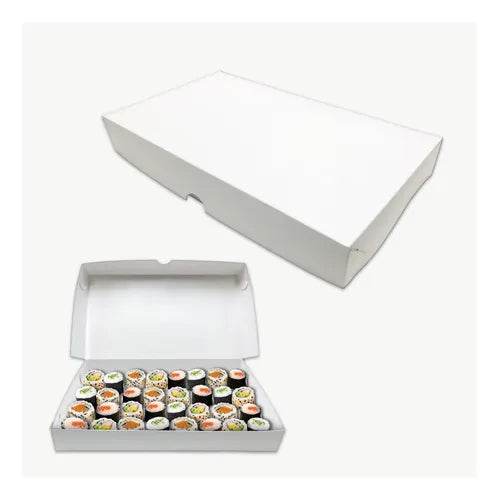 cod: 4431 (50u) CAJAS PARA SUSHI 36 PIEZAS   LAMINADO ANTI ACEITE - medida: 35x20x5