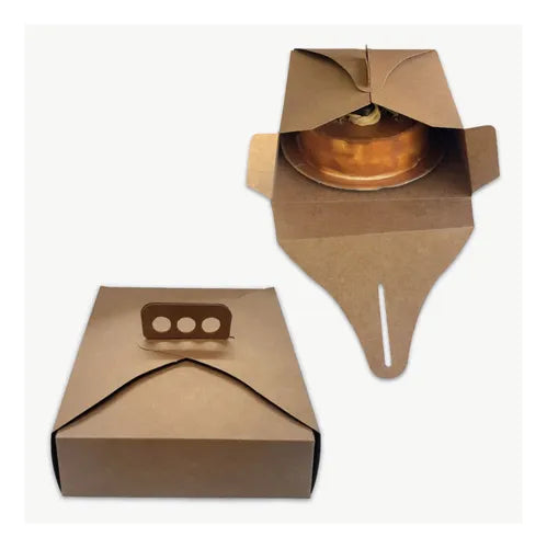 cod: 3959 (50u) CAJAS PARA TORTAS KRAFT    TARTAS POSTRES - medida: 27x27x15